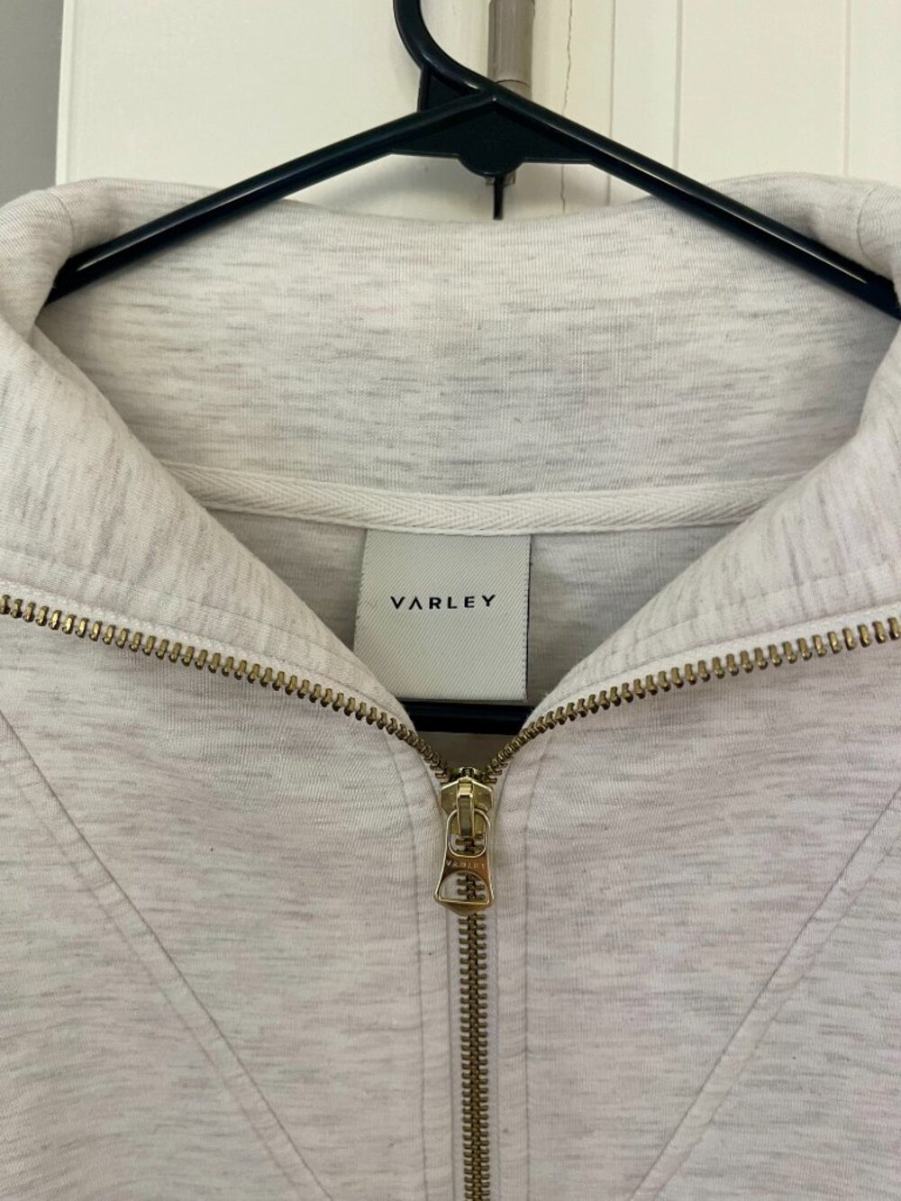 Varley Hawley Half-Zip Sweat - Ivory Marl - Picture 7 of 8